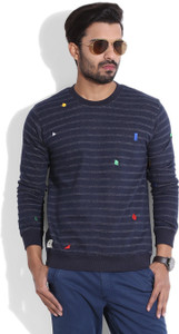 United Colors of Benetton Full Sleeve Striped Men's Sweatshirt