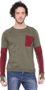 LUCfashion Full Sleeve Self Design Men's Sweatshirt
