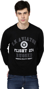 British Cross Full Sleeve Solid Men's Sweatshirt