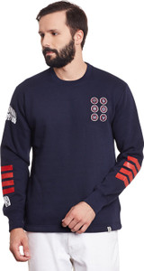 TAB91 Full Sleeve Self Design Men's Sweatshirt