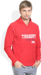 Thisrupt Full Sleeve Self Design Men's Sweatshirt
