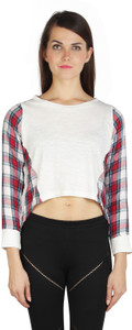I Am For You Full Sleeve Checkered Women's Sweatshirt