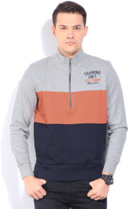 Lee Full Sleeve Striped Men's Sweatshirt