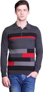 Kalt Full Sleeve Self Design Men's Sweatshirt