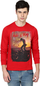 British Cross Full Sleeve Solid Men's Sweatshirt