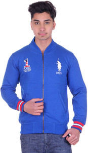 United Rugby Polo Full Sleeve Self Design Men's Sweatshirt