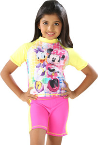 Fascinating Graphic Print Girls Swimsuit