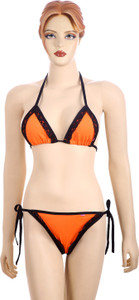 Nimra Fashion Triangle Cup Bikini Self Design Women's Swimsuit