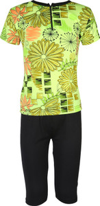 Rovars Floral Print Girls Swimsuit