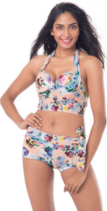PrettySecrets Floral Print Women's Swimsuit