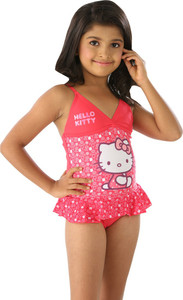 Fascinating Graphic Print Girls Swimsuit