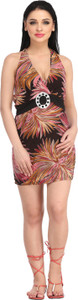 N-Gal Halter Printed Colored Beach Wear Dress Printed Women's Swimsuit