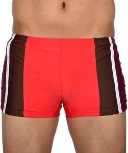 AquaChamp AquaChamp Swimwear - Export Quality - Red Swim Trunk for Men/Boys - 1701 Solid Men's Swimsuit