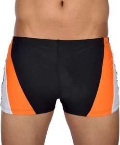AquaChamp AquaChamp Swimwear - Export Quality - Black Swim Trunk for Men/Boys - 1706 Solid Men's Swimsuit