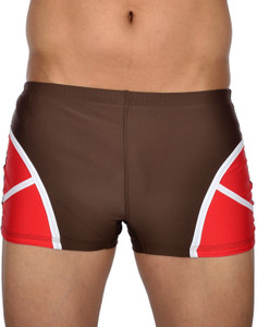 AquaChamp Swimwear - Export Quality - Brown Swim Trunk for Men/Boys - 1705 Solid Men's Swimsuit