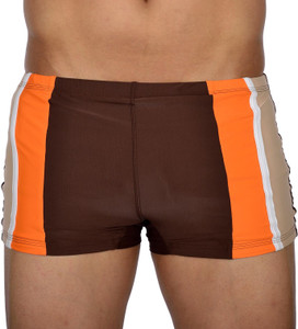 AquaChamp Swimwear - Export Quality - Brown Swim Trunk for Men/Boys - 1701 Solid Men's Swimsuit