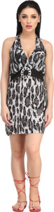 N-Gal Halter Printed Colored Beach Wear Dress Printed Women's Swimsuit