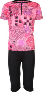 Rovars Floral Print Girls Swimsuit