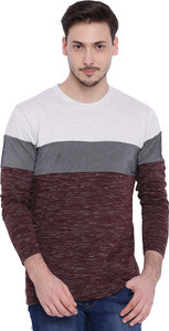 Campus Sutra Solid Men Round Neck Multicolor T-Shirt
