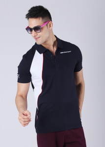 PUMA Solid Men Polo Neck Blue T Shirt Buy BMW Team Blue PUMA