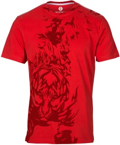 Huetrap Graphic Print Men's Round Neck Red T-Shirt