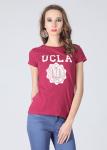 UCLA Printed Women Round Neck Pink T Shirt Buy Pink UCLA Printed Women Round Neck Pink T Shirt Online at Best Prices in India Flipkart