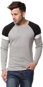 Gritstones Solid Men's Round Neck Multicolor T-Shirt