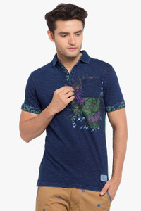 Copperstone Printed Men s Polo Neck 