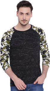 Campus Sutra Solid Men Round Neck Multicolor T-Shirt