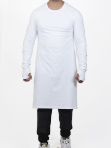 Fugazee Lifestyle Solid Men's Round Neck White T-Shirt