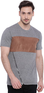 Campus Sutra Solid Men Round Neck Multicolor T-Shirt