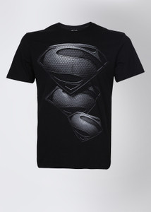 Superman Printed Men Round Neck Black T Shirt Buy Black Superman
