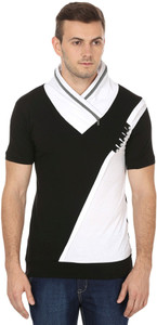 Black Collection Solid Men's Scoop Neck Multicolor T-Shirt