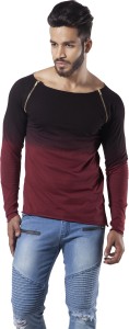 Fugazee Lifestyle Solid Men's Round Neck Red T-Shirt
