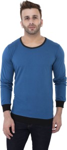 Katso Solid Men's Round Neck Light Blue T-Shirt