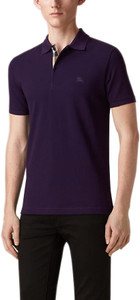 Burberry polo mens purple on sale