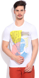 UMM Printed Men Round Neck White T Shirt Buy WHITE UMM Printed
