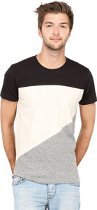 Campus Sutra Solid Men Round Neck Multicolor T-Shirt