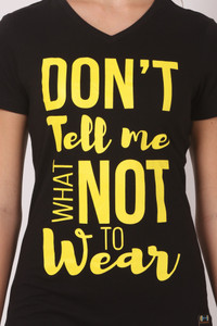 Crush Fitness India Printed Women S V Neck Black T Shirt Best