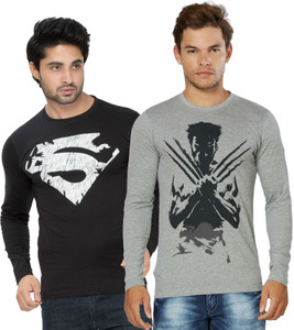 Alan Jones Graphic Print Men's Round Neck Black, Grey T-Shirt