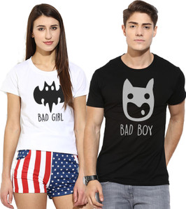 Young Trendz Printed Men & Women Round Neck Multicolor T-Shirt