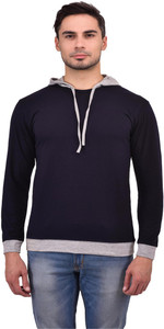 Unisopent Designs Solid Men's Round Neck Dark Blue T-Shirt