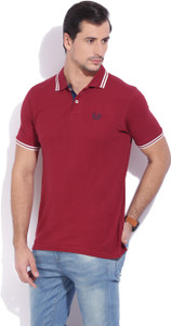 JM Sport Solid Men s Polo Neck Red T 