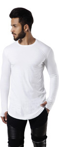 Fugazee Solid Men Round Neck White T-Shirt