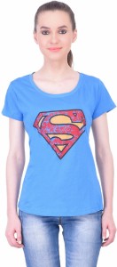 The Dry State Graphic Print Women's Round Neck Blue T-Shirt