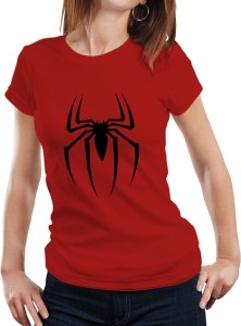 Fanideaz Printed Women's Round Neck Red T-Shirt