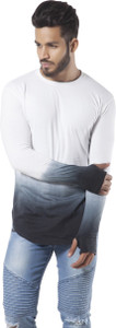 Fugazee Lifestyle Solid Men's Round Neck White T-Shirt