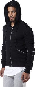Fugazee Lifestyle Solid Men's Hooded Black T-Shirt
