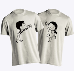 Young Trendz Printed Men's Round Neck White T-Shirt