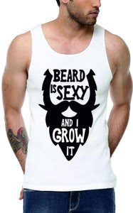 Elepants Graphic Print Men's Scoop Neck White T-Shirt